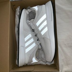 New Adidas white reflective sneakers